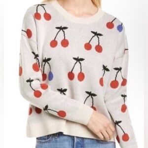 Madewell Cherry Jacquard Pullover Sweater